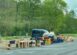 Étalage de vente sur la route.